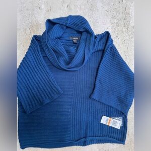 Style and Co. Blue Knit Cowl Neck SweaterWomen’s Size Small